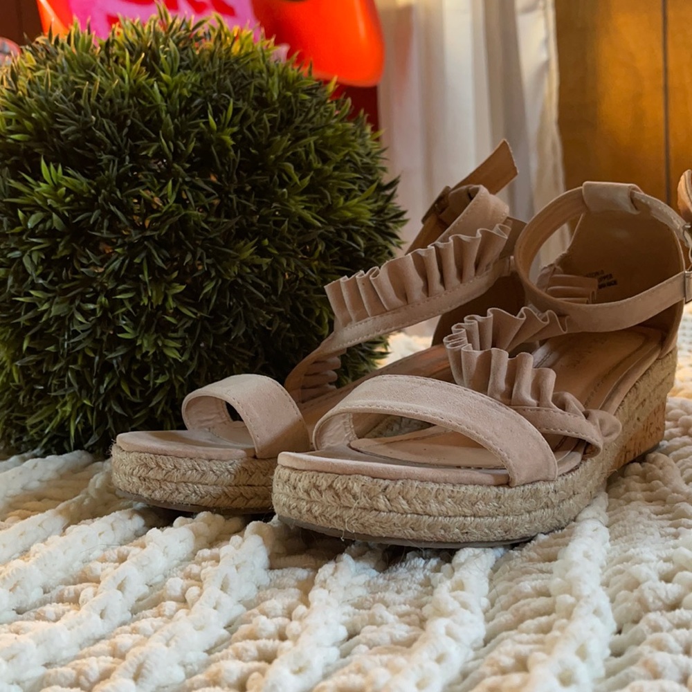 Chase + Chloe Cork Wedges, size 8